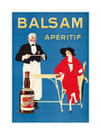 Wee Blue Coo Ad Drink Alcohol Aperitif Balsam Waiter Lady France Wall Art Print