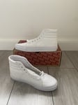 VANS SK8-Hi  True White Trainers Unisex UK Size 6 New Damaged Box