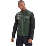 Blouson Daytona  Blouson en cuir homme  Ref 61169 vert