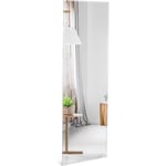 Costway - Grand Miroir Mural 110 x 38 cm, Rectangulaire Pleine Longueur avec Bord Biseauté Vertical ou Horizontal pour Salle de Bain Chambre Salon