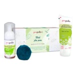 PROPOLIA - Bio - Coffret cadeau - Rituel jolie peau - Gelée d'huile démaquillante (125 ml) - Mousse nettoyante visage (100 ml) - Disque démaquillant lavable offert - Fabriqué en France - 1 lot