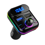 Bil Bluetooth 5.0 Trådlös Handsfree Bil FM-sändare Mottagare Radio MP3 Adapter Spelare 2 USB Laddare KitNUO0412