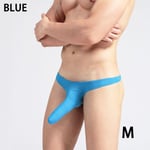 Men's Underwear Elephant Trunk Thongs Lingerie Blue M