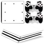 Mcbazel Pattern Series Vinyl Skin Sticker for PS4 Pro Controller & Console Protect Cover Decal Skin (White)