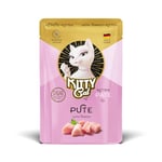 KITTY Cat Paté Dinde pour Chatons, 6 x 85 g, Nourriture Humide pour Jeunes Chats, Nourriture pour Chat sans céréales avec Taurine, Huile de Saumon et Moule aux orles Vertes, Aliment Complet à Haute