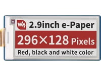 Waveshare E-Paper E-Ink Display 2,9'' 296X128px - Spi - 3 Färger - För Raspberry Pi Pico - Waveshare 19607}