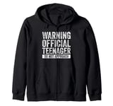 Official Teenager 13 Year Old Funny 13th Birthday Gift Zip Hoodie