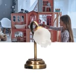 1:12 Skala Miniatyr Bordslampa Modell Blomma Form Mjuk Belysning Simulering Dockhus Skrivbordslampa