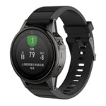 Garmin Fenix 5S Kuvioitu Pehmeä Silikooni Vaihdettava Kellon Ranneke - Musta