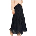 Dress For Woman,Women Spring Summer Elastic High Waist Long Mesh Skirt Womens Gauze Skirt Black,Woman Dress For Valentine Easter