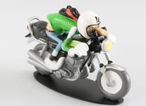 FIGURINE JOE BAR TEAM JEAN RAOUL DUCABLE KAWASAKI 750 H 1/18 MOTO BIKE RESINE