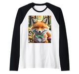 Cute kawaii Style Fox V1 Raglan Baseball Tee