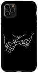 Coque pour iPhone 11 Pro Max Art minimaliste tenant les mains pour elle et lui