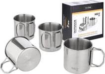 Nils Extreme Nils Nc1762 Four Stainless Steel Cups