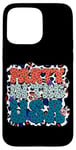 Coque pour iPhone 15 Pro Max Party In The USA Stars Symboles de paix