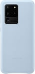 Official Samsung Galaxy S20 Ultra Leather Cover Case - Sky Blue