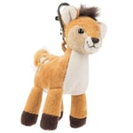 Schaffer Knuddel mich!- Porte-Clé Cerf Rehgina Rudolf Schaffer Collection Peluche, 0249, Marron/Blanc, 12 cm