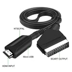 Cable 1M HDMI to Scart Converter Cable Video Audio Adapter Compatible Adaptor