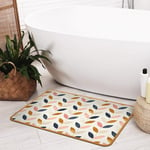 CREARREDA Tapis de Bain Absorbant et antidérapant avec Impression 40 x 60 cm, fabriqué en Italie, Tapis de Bain Doux à Absorption Rapide, Convient pour descendre de Douche, Baignoire et lavabo ne Pas