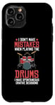 Coque pour iPhone 11 Pro Drums Instrument Funny Playing Musical Leçon