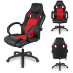 Chaise Gamer Chaises de Bureau à haut Dossier - chaise gamer, fauteuil de bureau, siege de bureau noir/rouge