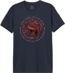 House Of the Dragon Men's Mehoftdts014 T-Shirt, Navy Blue, XXL