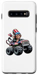 Coque pour Galaxy S10+ Patriotic Monkey 4 juillet Monster Truck American