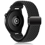 Flätat armband för Samsung Galaxy Watch 6 4 classic/5 Pro 45mm 47mm 43mm 44mm 40mm Magnetiskt armband utan mellanrum Galaxy Watch 6 band svart black watch 5 40mm 44mm