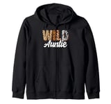 Wild Auntie Zoo Born Two be Wild B-day Safari Jungle Animal Zip Hoodie