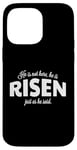 Coque pour iPhone 14 Pro Max He Is Not Here He Has Risen Bible Verse Femme Christian Girl