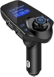 Duokon FM Transmitter,brandneue stabile Leistung T11 Bluetooth Wireless Freisprecheinrichtung Player Kit FM Transmitter USB Ladegerät(Q1133)