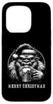 Coque pour iPhone 15 Pro Yeti Chapeau de Père Noël – Drôle Vintage Yeti Beer Amoureux de Noël