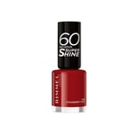 RIMMEL 60 Seconds Nail Polish / Varnish 8ml Super Shine - Strawberry Fizz 8ml