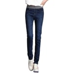 mzDkc0d Jean Femme Taille Elastique Korean Style Elastic Stretch High Waist Jeans Long Pants