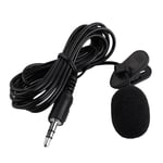 3.5mm Lavalier Mic Clip On Lapel Handsfree Microphones For Phone PC Recording