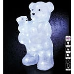 Ours et ourson lumineux extérieur H44cm 56 led + transfo - Feeric lights & christmas