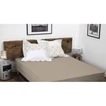 HOME LINGE PASSION, Dark Beige Fitted Sheet 90 x 190 cm + 30 cm 100% Cotton 57 Thread Count (Label Oeko-TEX Label)