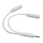 Cordon splitter pour ipod jack 3,5mm male et 2xjack 3,5mm femelle