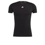 adidas Men's Techfit Short Sleeve T-Shirt, Black, S