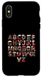 Coque pour iPhone X/XS Chapeau de Père Noël Alphabet X Bonhomme de neige Pain d'épices