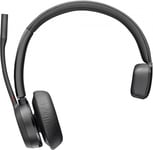 POLY Voyager 4310-M UC Headset +USB-A to USB-C Cable +BT700 dongle Trådlös Huvudband Kontor/callcenter USB Type-A Bluetooth Laddningsställ Svart