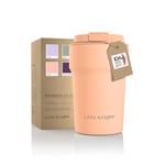 LARS NYSØM Thermo Coffee Mug-to-go 13oz | Travel Mug 0.38 Liter with Insulation | Leak Proof Stainless Steel Thermal Mug for Coffee and Tea on The Go | Tea Mug (Creamy Peach, 380ml)