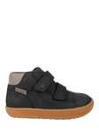 ToeZone Kids' Grayson Nubuck Leather Riptape Boots, Black