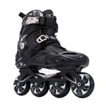 Sljj Inline Roller Skates For Women And Mens Adult Single Row Skates High Performance Children's Inline Skates For Outdoorand Indoor Black (Color : Black, Size : 38 EU/6 US/5 UK/24cm JP)