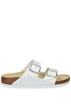 WOMENS Arizona BS Birko Flor Sandals White > Silver Women