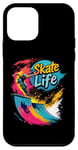 Coque pour iPhone 12 mini Skate Life Skateboard Skater Skateboard Inscription