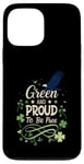 Coque pour iPhone 13 Pro Max Trèfle vert et fier d'être libre – Célébrez la liberté