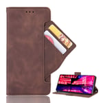 Leather Case for Nokia 8.3 5G Phone Cover Wallet Flip Iron Buckle Closure with Multi-card Slot Business Card Holder and Bracket Function, Suitable for Nokia 8.3 5G Matte Protective Cover(Brown)