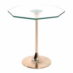 Table d'Appoint Design en Verre "Lya" 47cm Or