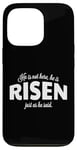 Coque pour iPhone 13 Pro He Is Not Here He Has Risen Bible Verse Femme Christian Girl